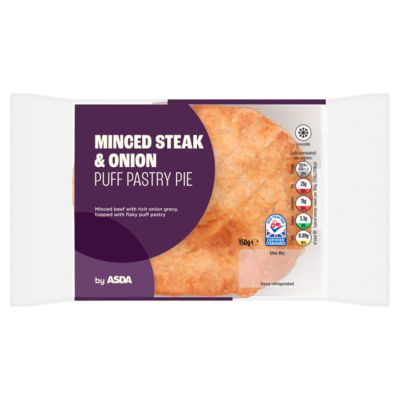 ASDA Minced Steak and Onion Pie Puff Pastry 150g - British product
