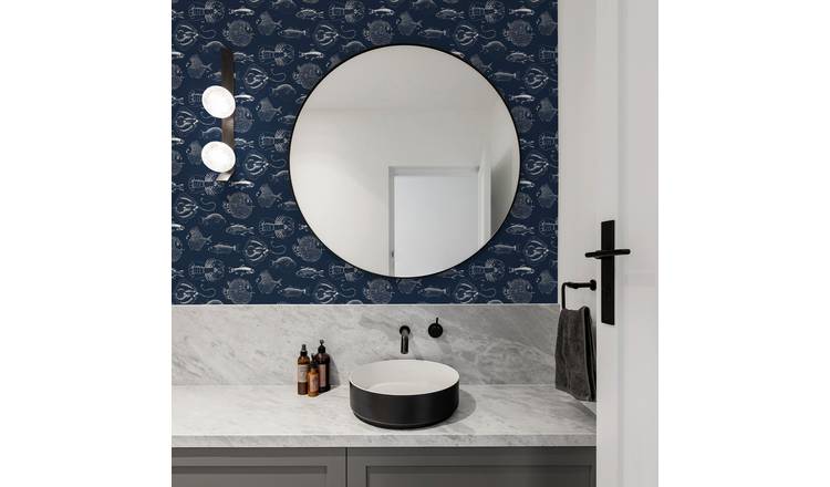 Contour Into The Deep Navy Wallpaper