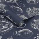 Contour Into The Deep Navy Wallpaper