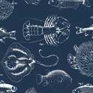 Contour Into The Deep Navy Wallpaper