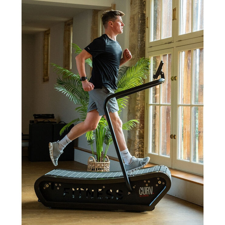 Gymkit Curv Manual Treadmill Black natural wood, UK version
