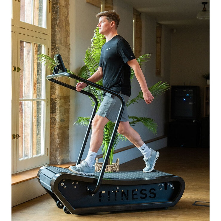 Gymkit Curv Manual Treadmill Black natural wood, UK version