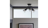 Argos Home Curico Metal 3 Light Flush Ceiling Light - Black