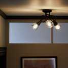 Argos Home Curico Metal 3 Light Flush Ceiling Light - Black