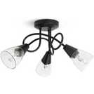 Argos Home Curico Metal 3 Light Flush Ceiling Light - Black