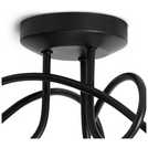 Argos Home Curico Metal 3 Light Flush Ceiling Light - Black