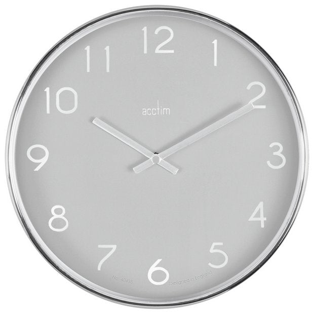 Acctim wall clock grey 25cm - British product