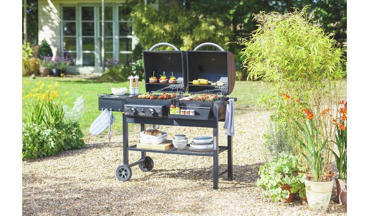 Argos Home 2 burner gas and charcoal barbecue - British product