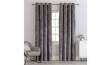Argos Home velvet eyelet curtains charcoal 168x183cm - British product