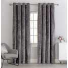 Argos Home velvet eyelet curtains charcoal 168x183cm - British product