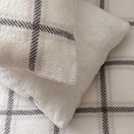 Argos Home Checked Grid Fleece Cream Bedding Set Double - British product