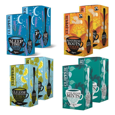 Clipper Organic Infusions Tea Bags Mixed Pack 8 x 20 Pack