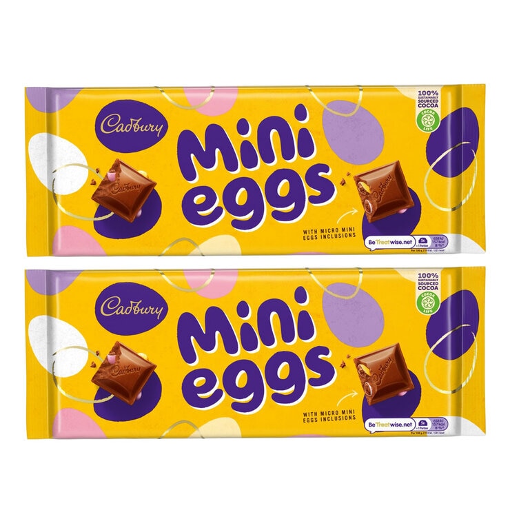 Cadbury Mini Eggs chocolate bar 2 x 360g - British product
