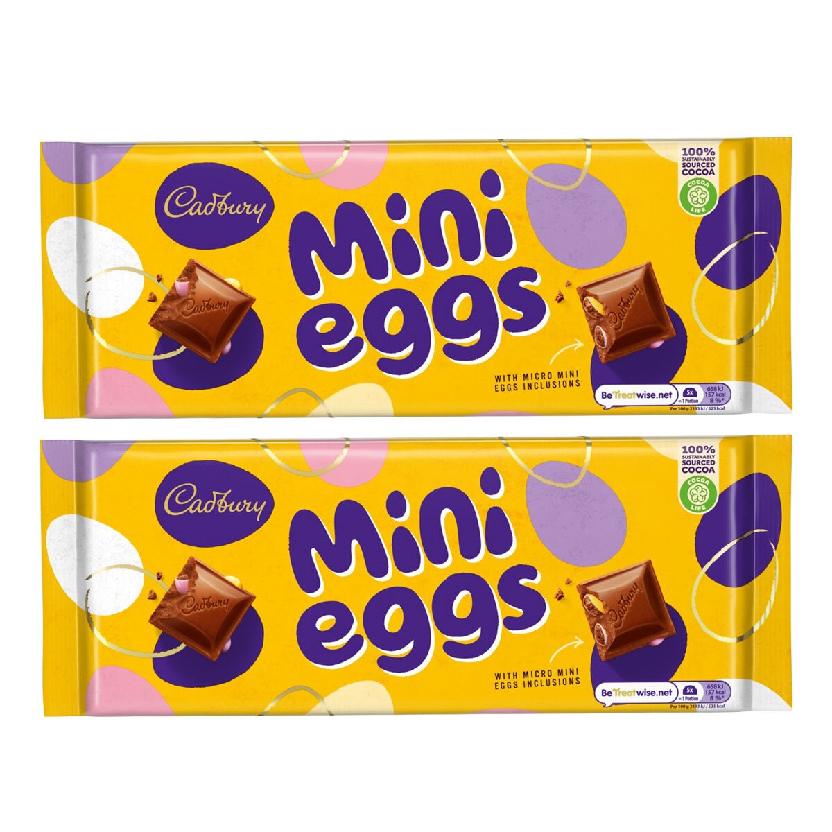 Cadbury Mini Eggs chocolate bar 2 x 360g - British product