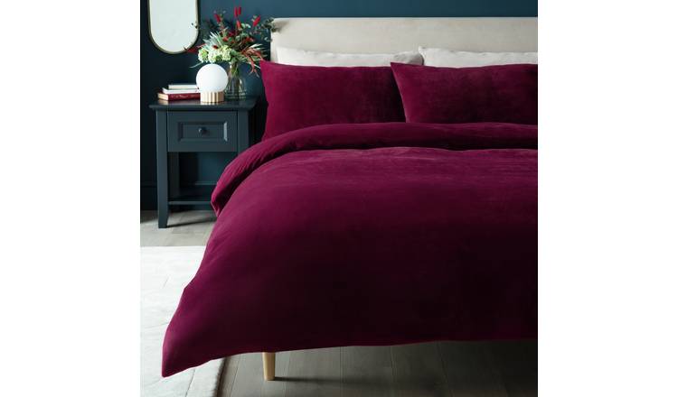 Habitat Slinky Fleece Berry bedding set Single, UK version