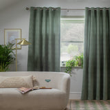 Habitat Thermal Eyelet Curtains Green 168x183cm, UK version
