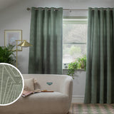 Habitat Thermal Eyelet Curtains Green 117x137cm, UK version