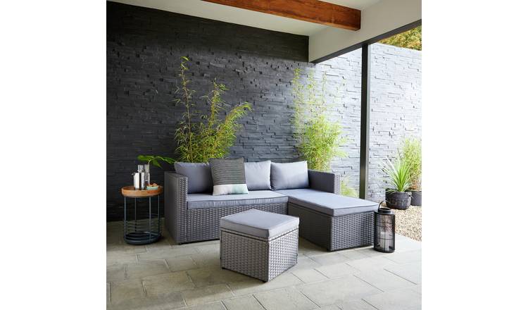 Argos Home grey rattan 4 seater garden sofa set - British product