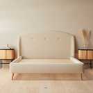 Silentnight Evana Kingsize Boucle Bed Frame in Ivory (British brand)