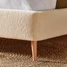 Silentnight Evana Kingsize Boucle Bed Frame in Ivory (British brand)