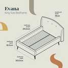 Silentnight Evana Kingsize Fabric Bed Frame in Beige (British brand)