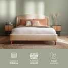 Silentnight double velvet bed frame in olive (British brand)