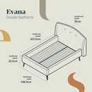 Silentnight Evana double fabric bed frame grey (British brand)