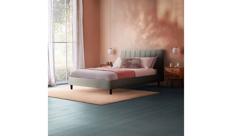 Silentnight Octavia Superking fabric bed frame Granite Grey (British brand)