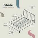Silentnight Octavia Double Fabric Bed Frame Granite Grey (British brand)