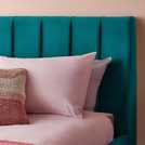 Silentnight Octavia Superking velvet bed frame in teal (British brand)