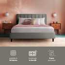 Silentnight Octavia Superking velvet bed frame in teal (British brand)