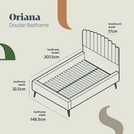 Silentnight Oriana blue velvet double bed frame (British brand)