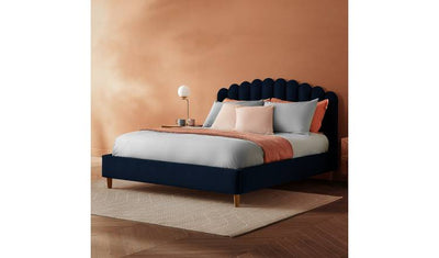 Silentnight Oriana Superking Velvet Upholstered Bed Frame in Blue