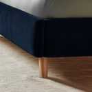Silentnight Oriana superking blue velvet upholstered bed frame (British brand)