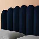 Silentnight Oriana superking blue velvet upholstered bed frame (British brand)