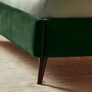Silentnight Oriana kingsize velvet upholstered bed frame in green (British brand)
