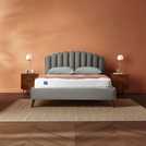 Silentnight Oriana Superking Velvet Bed Frame Silver (British brand)