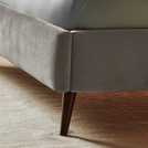 Silentnight Oriana Superking Velvet Bed Frame Silver (British brand)
