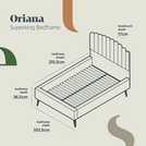 Silentnight Oriana Superking Velvet Bed Frame in green, superking size (British brand)