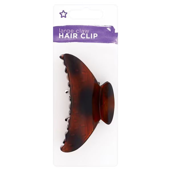 Superdrug black tortoise claw clip Large for mid-long hair (British brand)