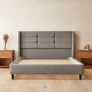 Silentnight Double Fabric Bed Frame in Stone Grey (British brand)
