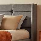 Silentnight Double Fabric Bed Frame in Stone Grey (British brand)