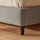 Silentnight Double Fabric Bed Frame in Stone Grey (British brand)