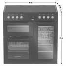 Beko KDVC90K 90cm Electric Range Cooker - Black