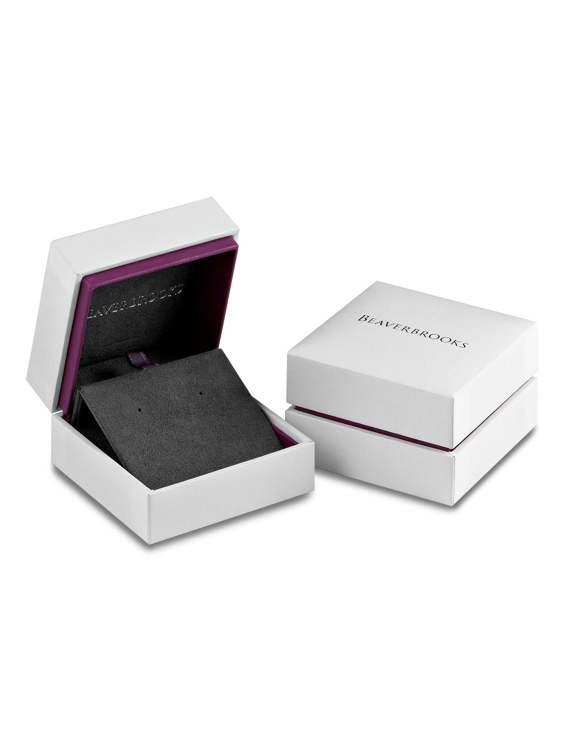 Silver cubic zirconia huggie earrings 10mm (British brand)