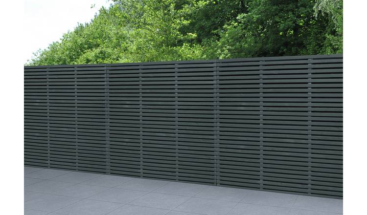 Forest Garden grey fence panel set of 3 - British product