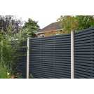 Forest Garden grey fence panel set of 3 - British product