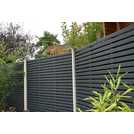 Forest Garden grey fence panel set of 3 - British product