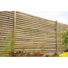 Forest Garden 6x6 double slatted fence panel pack of 4 - British product