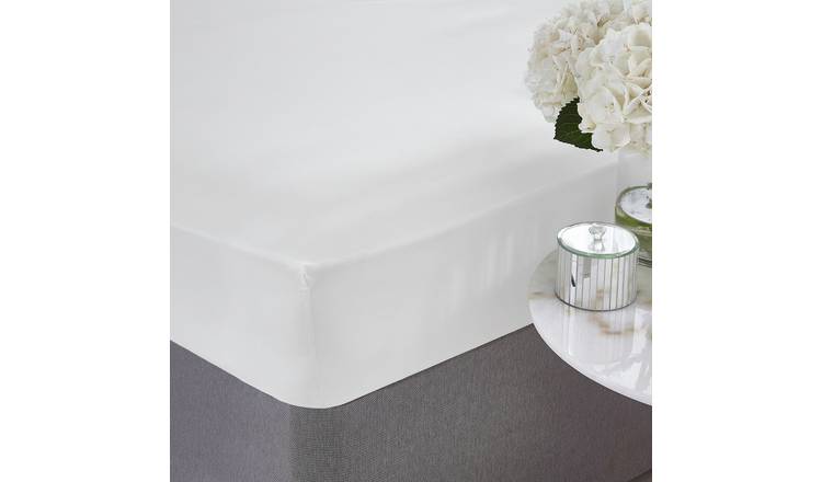 Silentnight Supersoft Plain White Fitted Sheet - Kingsize